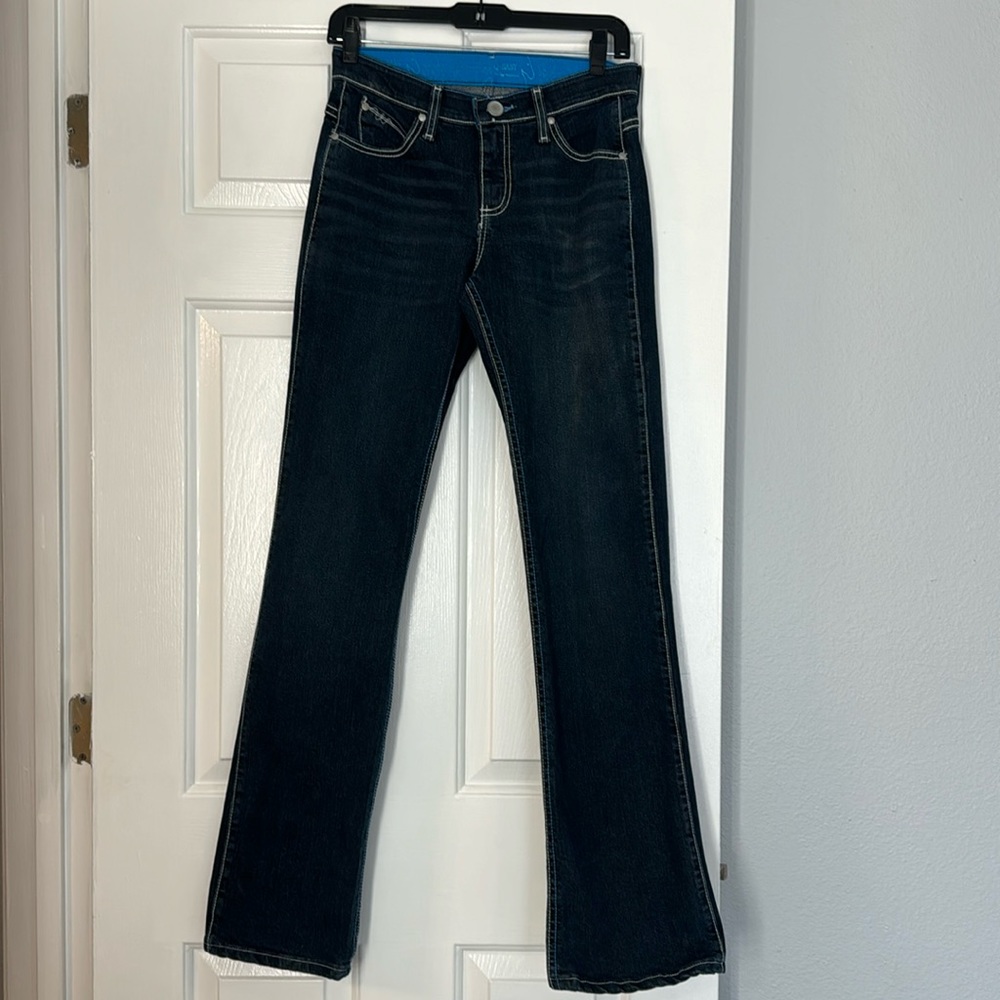 Wrangler Flared Flare Leg Women’s Denim Jeans sz 3/4